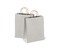 Amiff Silver Shopping Bags with Handles 8 x 4.75 x 10.5 Pack of 50 Silver Gift Bags Bulk 150 GSM Silver Paper Bags with Handles Bulk Natural Silver Kraft Paper Bags Silver Paper Gift Bags Large